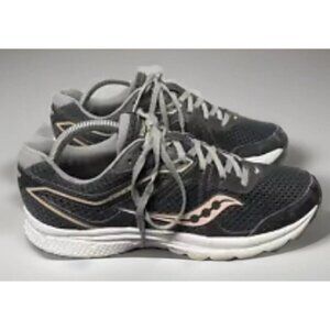 Saucony Cohesion Womens Size 9.5 Gray/Pink Running Walking Shoes Comfort Casual
